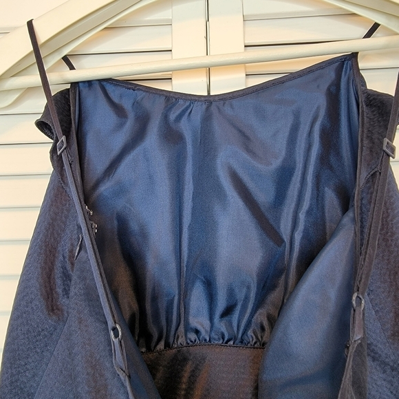 MARC BY MARC JACOBS Pollyanna Silk Dress Navy Blue Sz 4 Ruffle‎ A Line Y2K Party - Picture 6 of 16